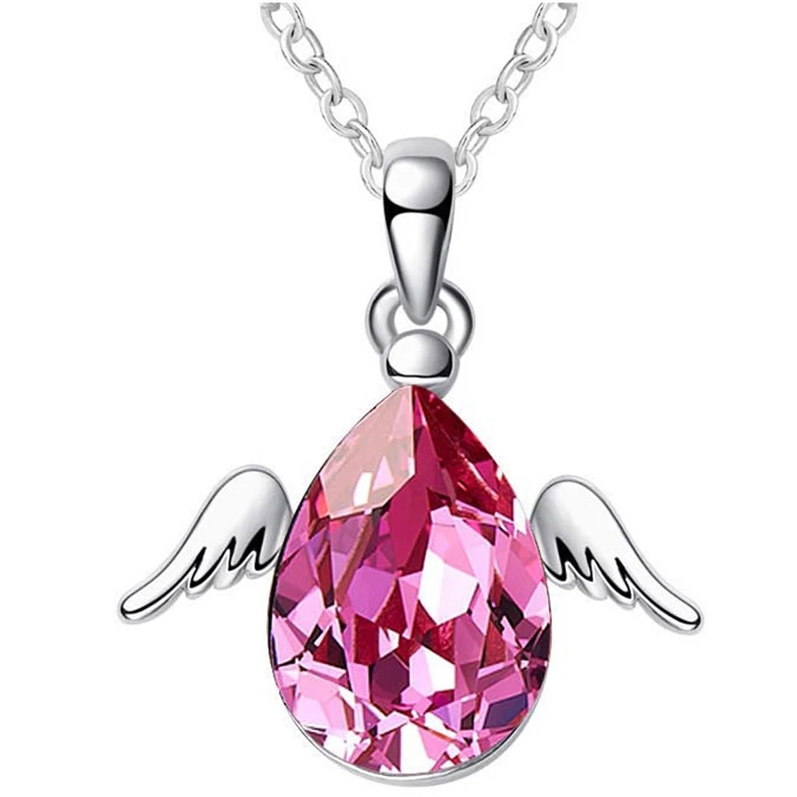 Женские Горячие угол крыло ожерелье из циркона ювелирные изделия посеребренные |