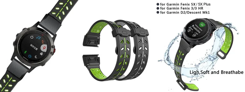 Роскошные кожаные часы 26 мм браслет ремешок для Garmin Fenix 5X/Fenix 3/Fenix 3 HR