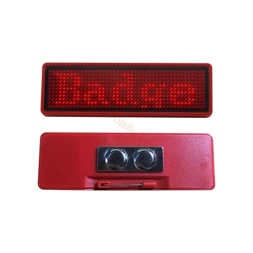 red 44*11 светодиодный именной значок многоразовый ценник перезаряжаемая именная лента офисное магнитное название метки - Цвет: red