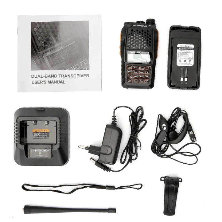 100% Оригинал Baofeng UV-6R двухдиапазонный двухсторонний радиоприемник Ham Walkie Talkie uv 6r
