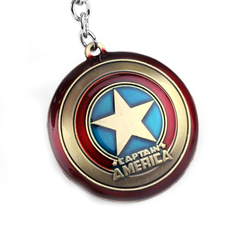 Marvel Мстители Брелки Капитан Америка щит комиксы супер герой Брелок Кошелек сумка пряжка аксессуары подарок брелок