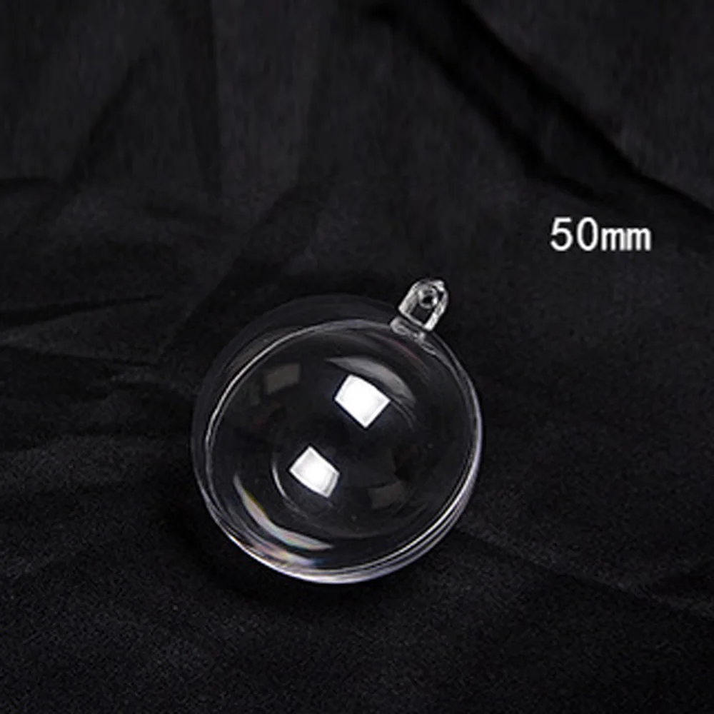Clear Plastic Craft Ball Acrylic Transparent Christmas Baubles | Дом и сад