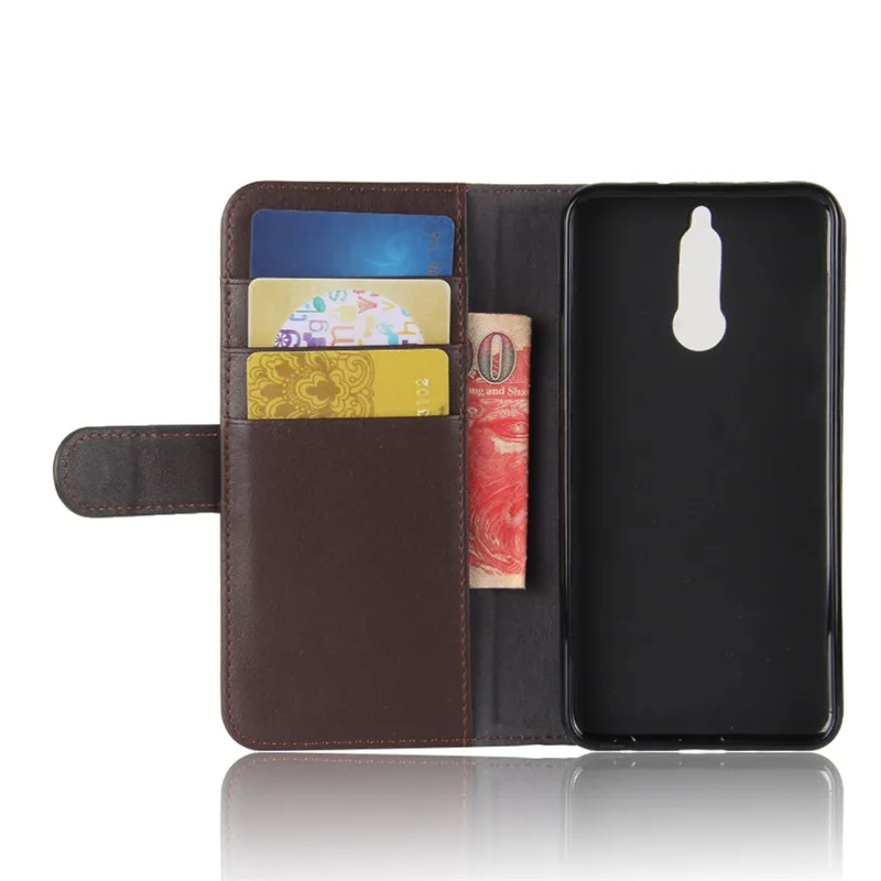 For Huawei Nova 2i Case 5.9 inch Luxury Wallet Genuine Leather Phone Nova2i RNE-L21 Flip Back Cover Bag | Мобильные телефоны и