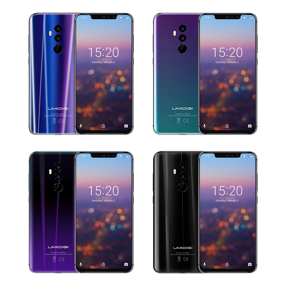 UMIDIGI Z2 6 2 &quotНотч полный Экран Android 8 1 смартфон распознавание лица ГБ 4G B P23