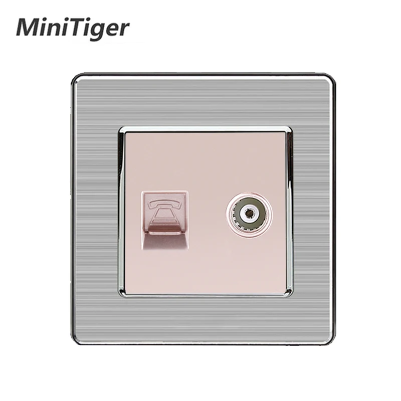 Двухъядерный телефонный соединитель Minitiger 2 Gang RJ11 с гнездом для телевизора