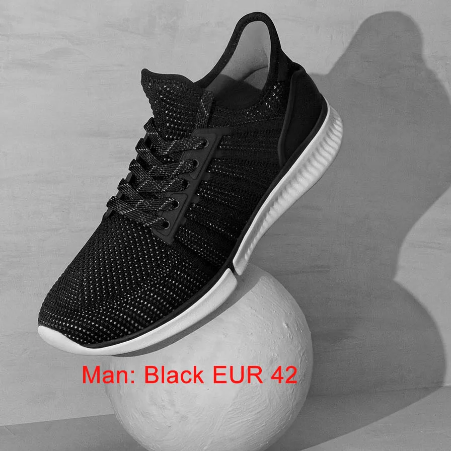 Black 42 Man No Chip Новейшая Xiaomi Mijia умная обувь модная высокая хорошая стоимость дизайн сменный смарт чип водонепроницаемый IP67 управление телефоном приложение - Цвет: Black 42 Man No Chip