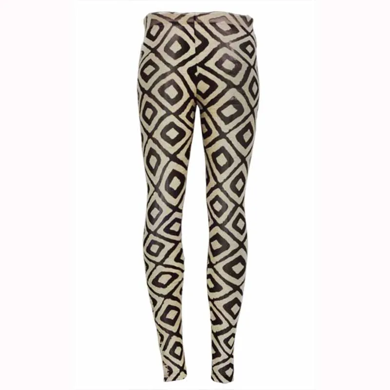 Black Mid Waist Plaid Leggings Elegant Office Lady Skinny Women Autumn Workwear Highstreet Minimalist Woman Leggings