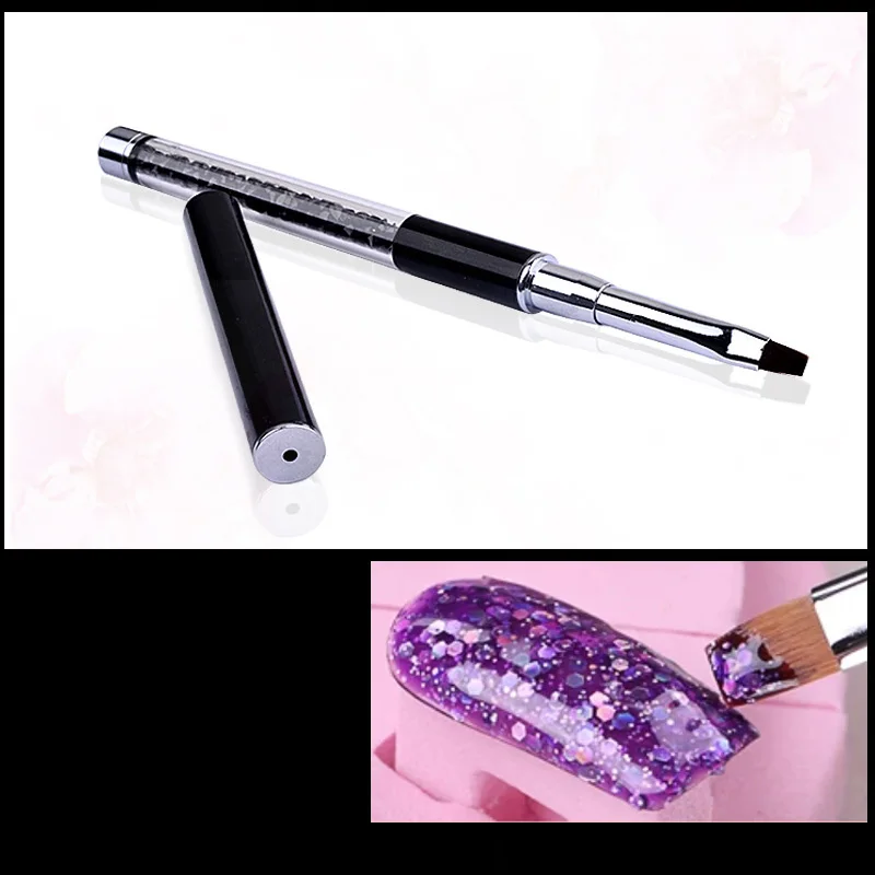 Новая ручка для нейл арта УФ гелевая кисть рисования черная розовая фиолетовая