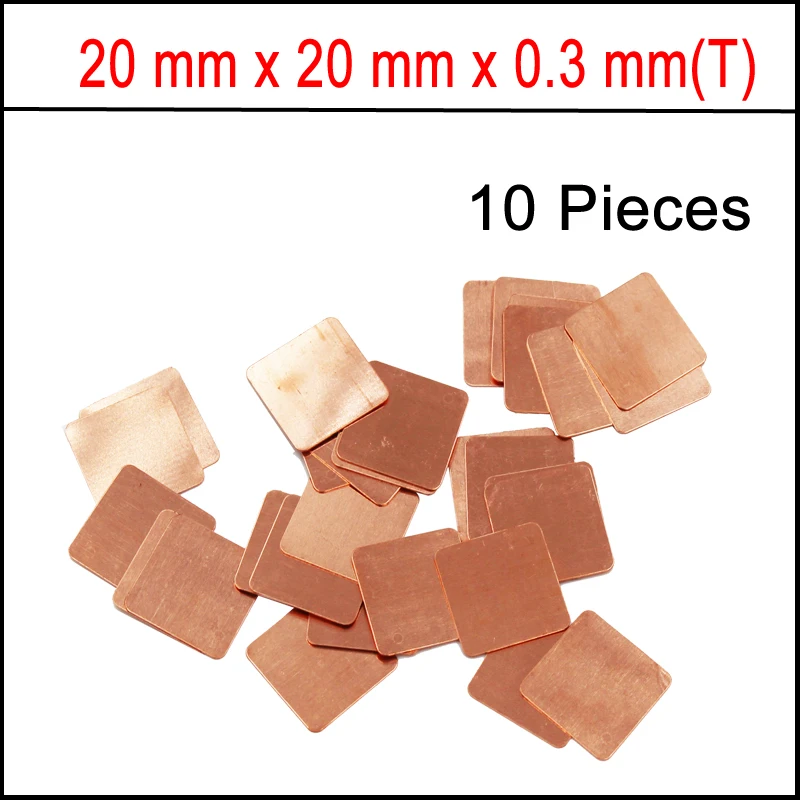 Новые 10 шт. 20 мм x 0 3 (T) теплоотвод медные прокладки для ноутбука GPU VAG PAD|thermal pad|heatsink