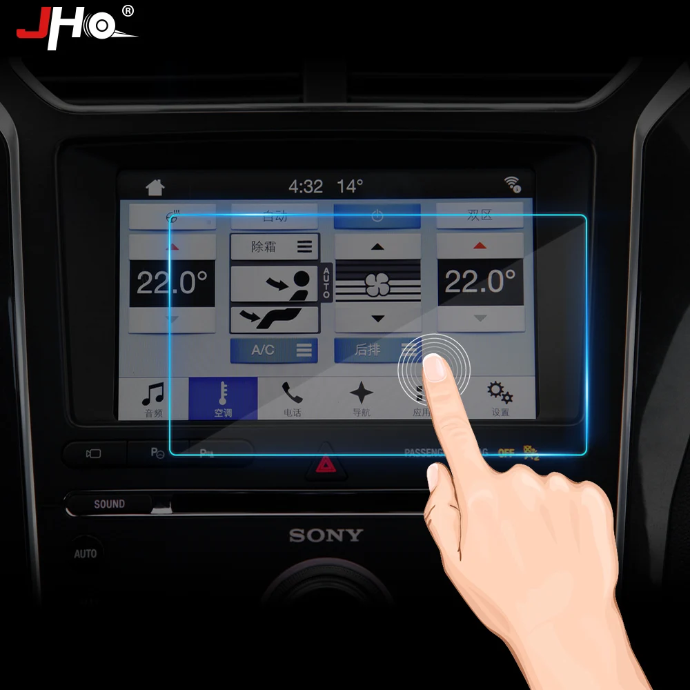 JHO-Película protectora de pantalla para Ford Explorer, 2011-2019, 2018, 2012, 2013, 2014, 2015, 2016, F150, Raptor, navegación, vidrio tocado