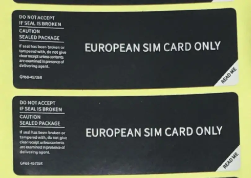 500 шт./лот, универсальный стикер для мобильного телефона, этикетка для samsung Galaxy, европейская Азия, sim-карта, только для middlee southe - Цвет: old  European black