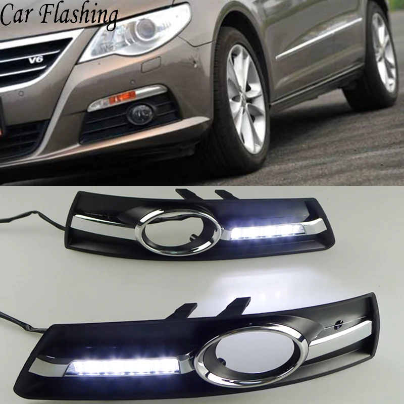 Автомобильная проблесковая 1 пара для VW PASSAT CC 2009 2010 2011 2012 2013 12V светодиодный авто DRL