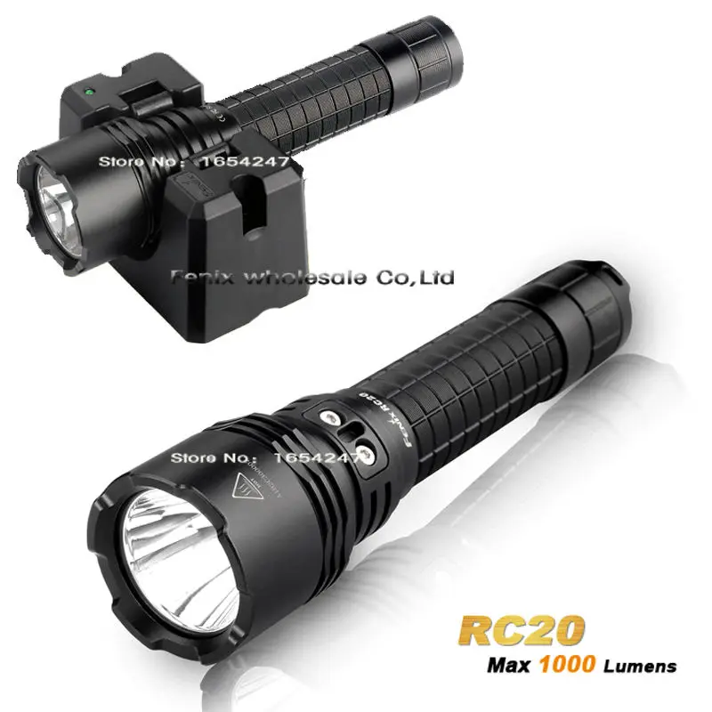 FENIX RC20 тактический фонарь 290 metro cree xm-l2 (u2) led 1000 lm 5 + fenix 2600 mah аккумулятор | Освещение