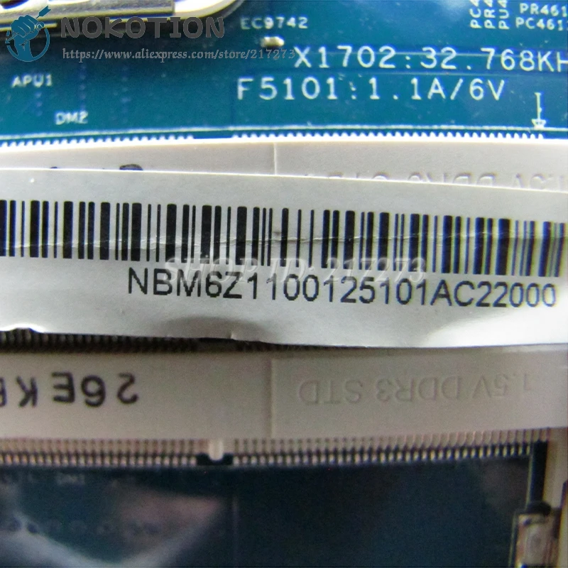 Материнская плата NOKOTION для ноутбука Acer aspire 4560 4560G разъем S1 DDR3 EA40-CM MB 48 4l904.01m NBM6Z11001