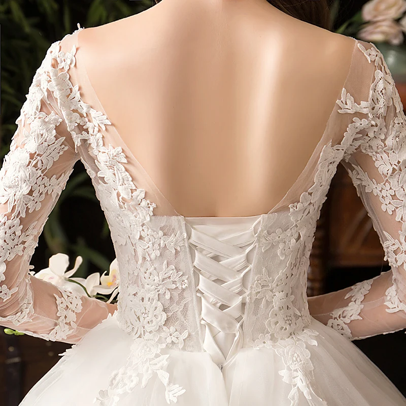 Новинка 2019 простое свадебное платье с аппликацией кружевное вырезом лодочкой и