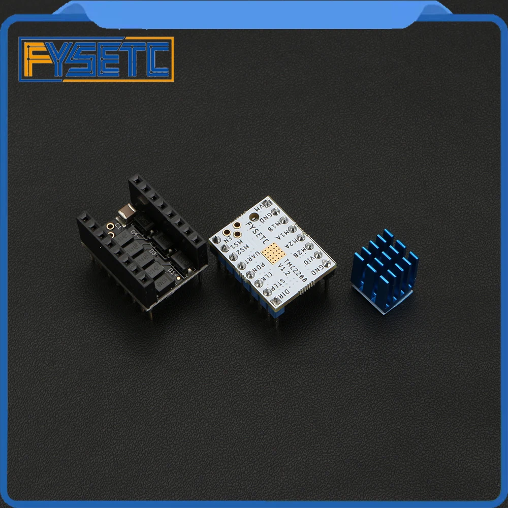 2 шт. новейший FYSETC TMC2208 V1.2 с защитным шаговым двигателем бесшумный драйвер Stepstick