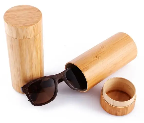 brown lens with case Мужские Женские деревянные Солнцезащитные очки Модные поляризованные солнцезащитные очки - Цвет линз: brown lens with case