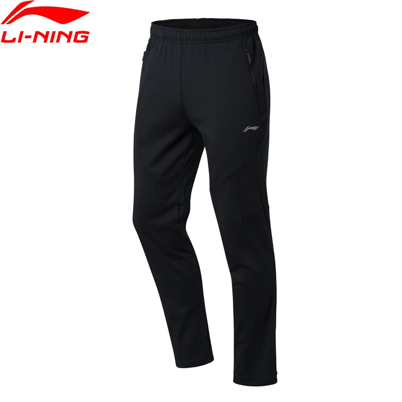 Li Ning мужские тренировочные штаны 74% хлопок 26% полиэстер обычная посадка подкладка