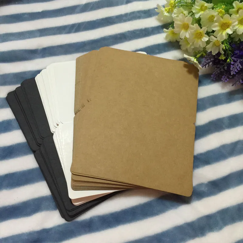 100 шт Складные DIY поздравительные открытки черный белый крафт карты|greeting cards|cards