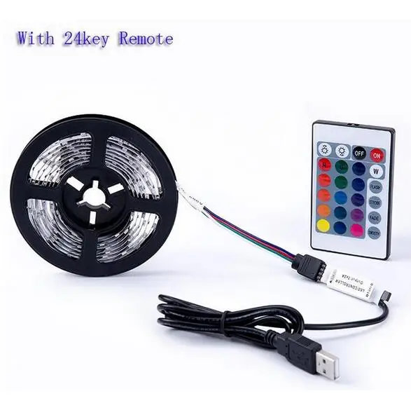 USB Светодиодная лента лампа 2835SMD DC5V гибкая светодиодная 1 м 2 3 4 5 HDTV TV Настольный