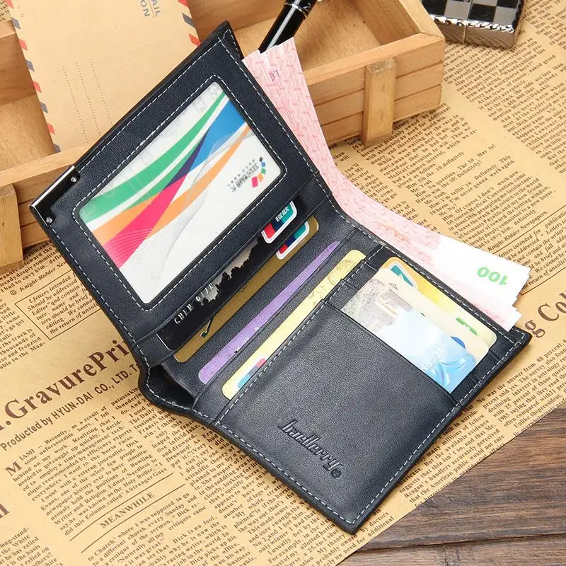 Модные мужские бумажники толстые с узором для мобильных документов перекрестный