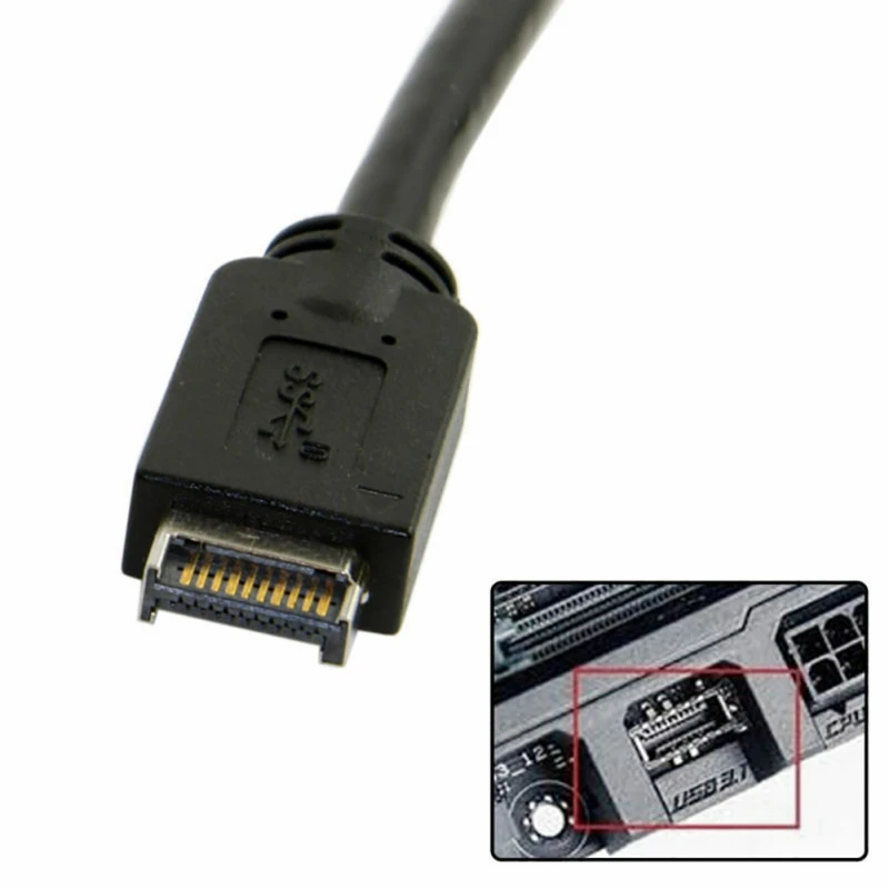 USB 3 1 Type-C Mini 20 Pin Передняя панель заголовок к 0 Стандартный 19/20Pin удлинитель 30 см для