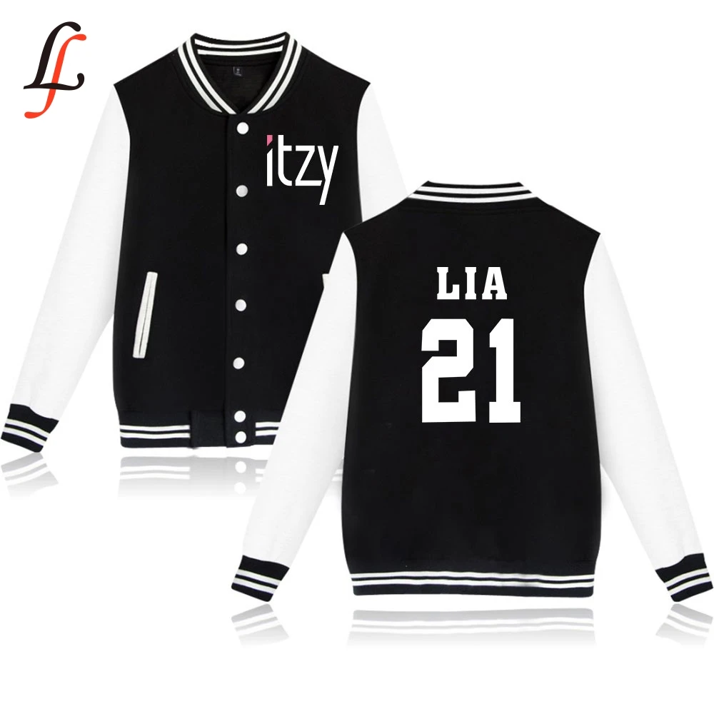 Itzy name/толстовки с капюшоном в стиле Харадзюку для женщин и мужчин, зимняя бейсбольная куртка кэжуал Modis Kpop, одежда больших размеров XXXXL k-pop