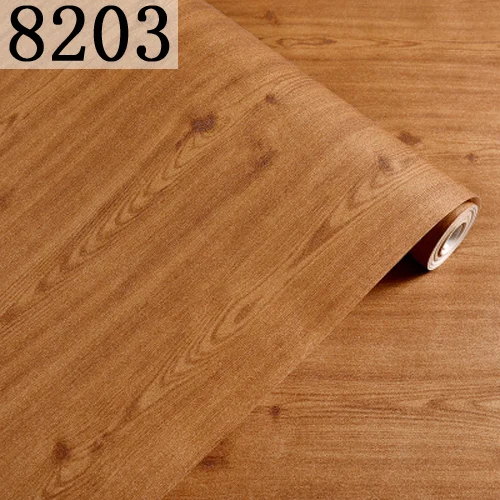 8203 Рулон бумаги для стен из серого дерева, текстурированная бумага для стен, деревянная доска - Цвет: 8203