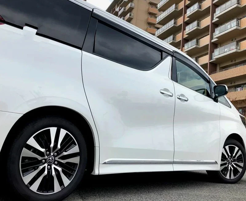 Автомобиль интимные аксессуары Стайлинг для Toyota Alphard Vellfire 30 серии 18 19 средства ухода за кожей боковой двери юбка акцент литье стикер