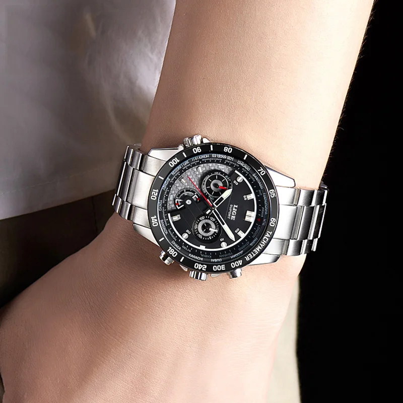 Relojes LIGE Мужские часы Роскошные Брендовые мужские военные спортивные светящиеся