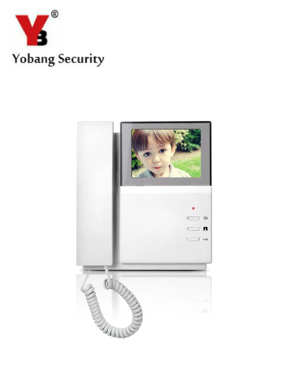 YobangSecurity 4 3-дюймовый цветной TFT ЖК-экран монитор Проводная система видеодомофона