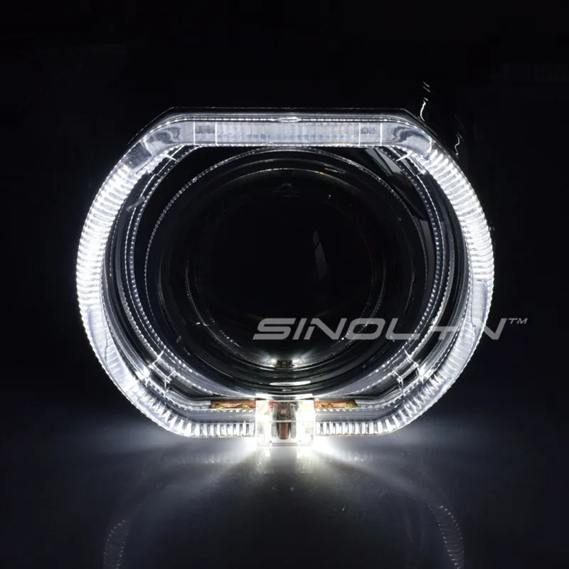 Sinolyn светодиодный двухксеноновый объектив angel eyes полный комплект HID проектор фары 3,0 Q5 линзы для H4 H7 9005 9006 автомобильные аксессуары тюнинг