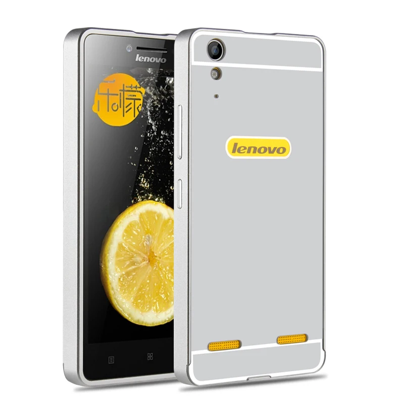 Чехол для lenovo a6000, роскошный зеркальный чехол, металлический алюминиевый бампер, рамка, чехол для lenovo K3 A 6000 a6010, позолоченная задняя крышка из поликарбоната