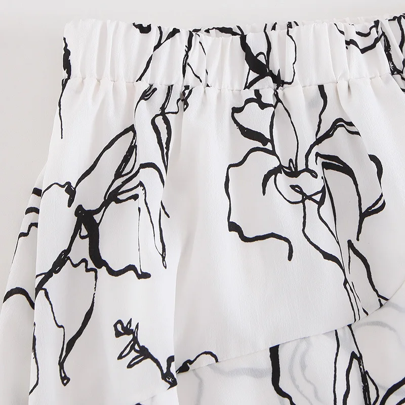 Sweet Brief Women's New Summer Cake Skirt Print Half-length Elastic Beach | Женская одежда