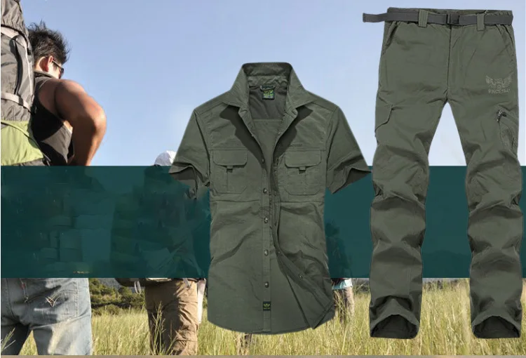 Uniforme Militar, Мужская тактическая ткань, быстросохнущая Военная рубашка, дышащая рубашка с коротким рукавом и штаны, мужские военные рубашки, наборы
