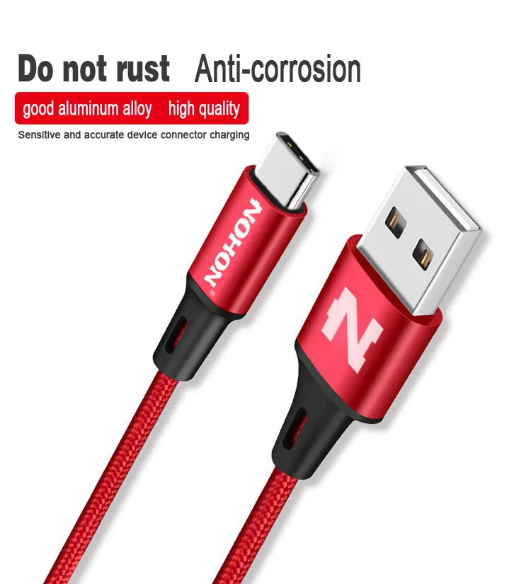 NOHON type-C USB кабель для Xiaomi mi 4C mi 5 4S OnePlus 2 Nexus 5 5X6 P Android телефон быстрое зарядное устройство кабель type-C провод