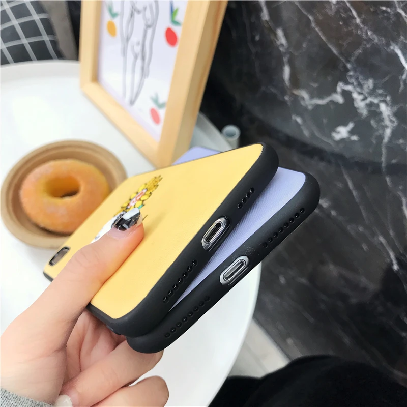 WTSZKL простая ткань вышивка Снупи шаблон чехол для телефона iPhone 6 6s 7 8 Plus X XS MAX
