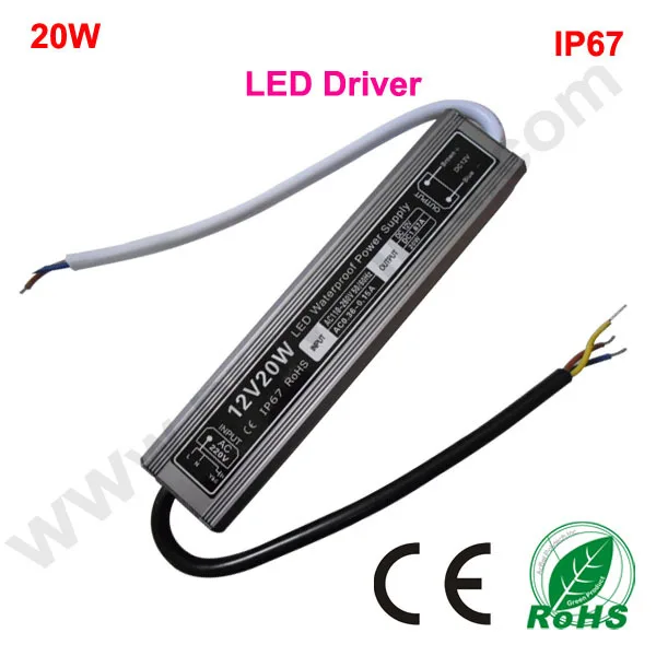 20w led driver 12v switching power supply free Shipping 10pcs ac 110/220V converter light transformer LED strips dc |