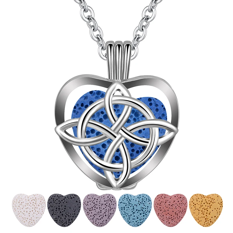 

Eudora Lava Necklace Pendant Volcanic Stone Chain Statement Necklace Women Perfume Lava Ball Lucky Choker Jewelry Accessories