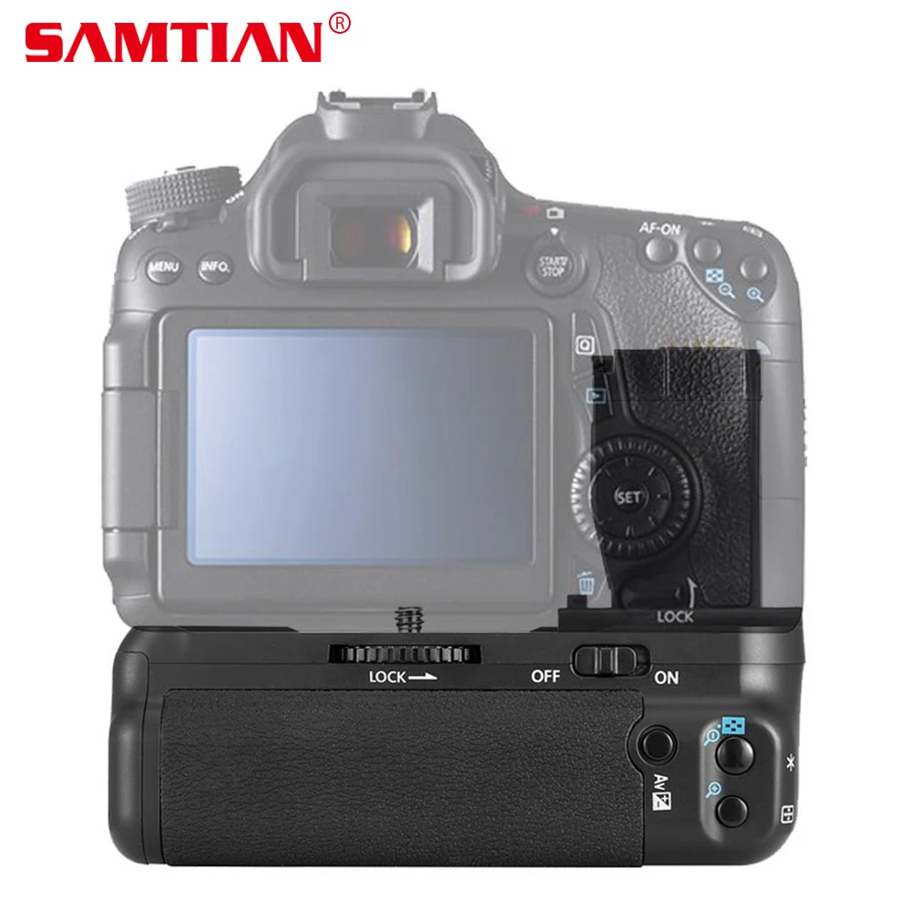 Вертикальный держатель аккумулятора SAMTIAN для камеры Canon 750D 760D T6i T6s X8i 8000D|vertical battery