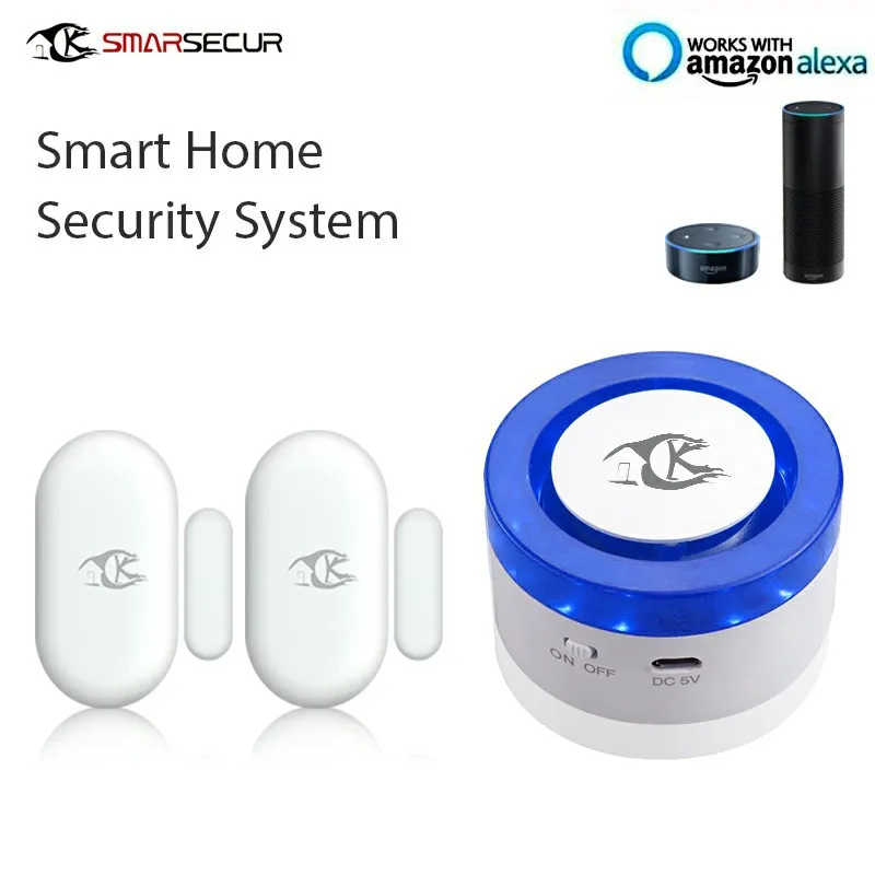 Tuya граффити сигнализации smart life APP управления Wi-Fi звуковой и визуальный сигнал тревоги