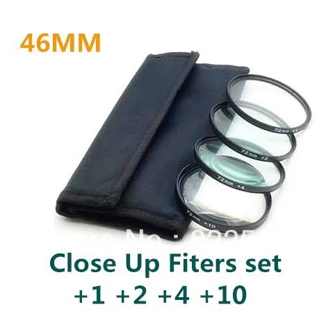 4 pcs 46mm46mm Close up Macro +1 +2 +4 +10 SLR Lens Filter Kit Set For 46mm filter | Электроника