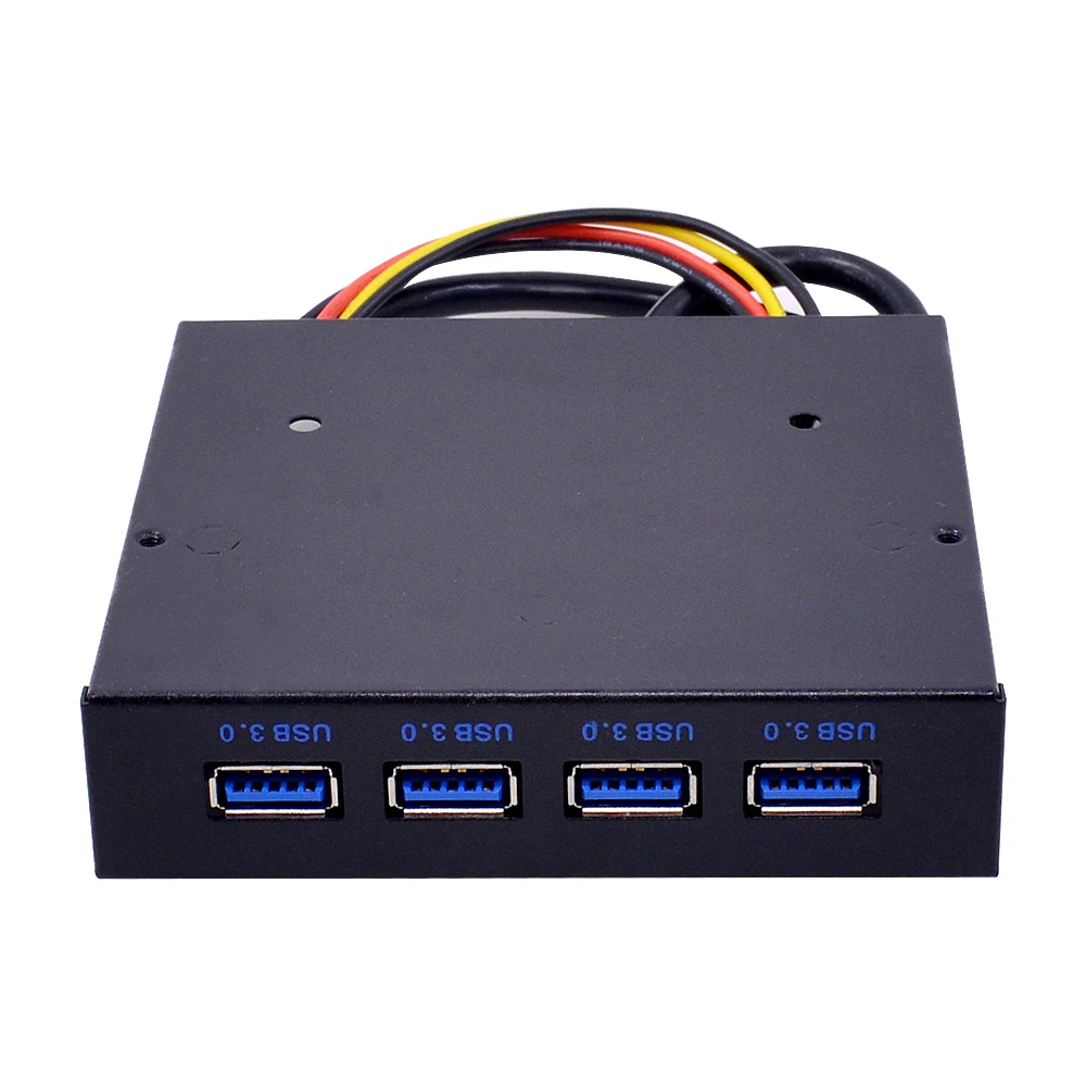 Передняя панель 4 порта USB 3,0 концентратор комбинированный адаптер кронштейн USB3.0 отсек внутренний с 15 pin SATA кабель питания 3," флоппи отсек диска
