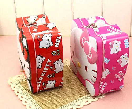 HelloKitty металлический Копилка коробка ребенок девушка w/ Lock YE9707 | Багаж и сумки