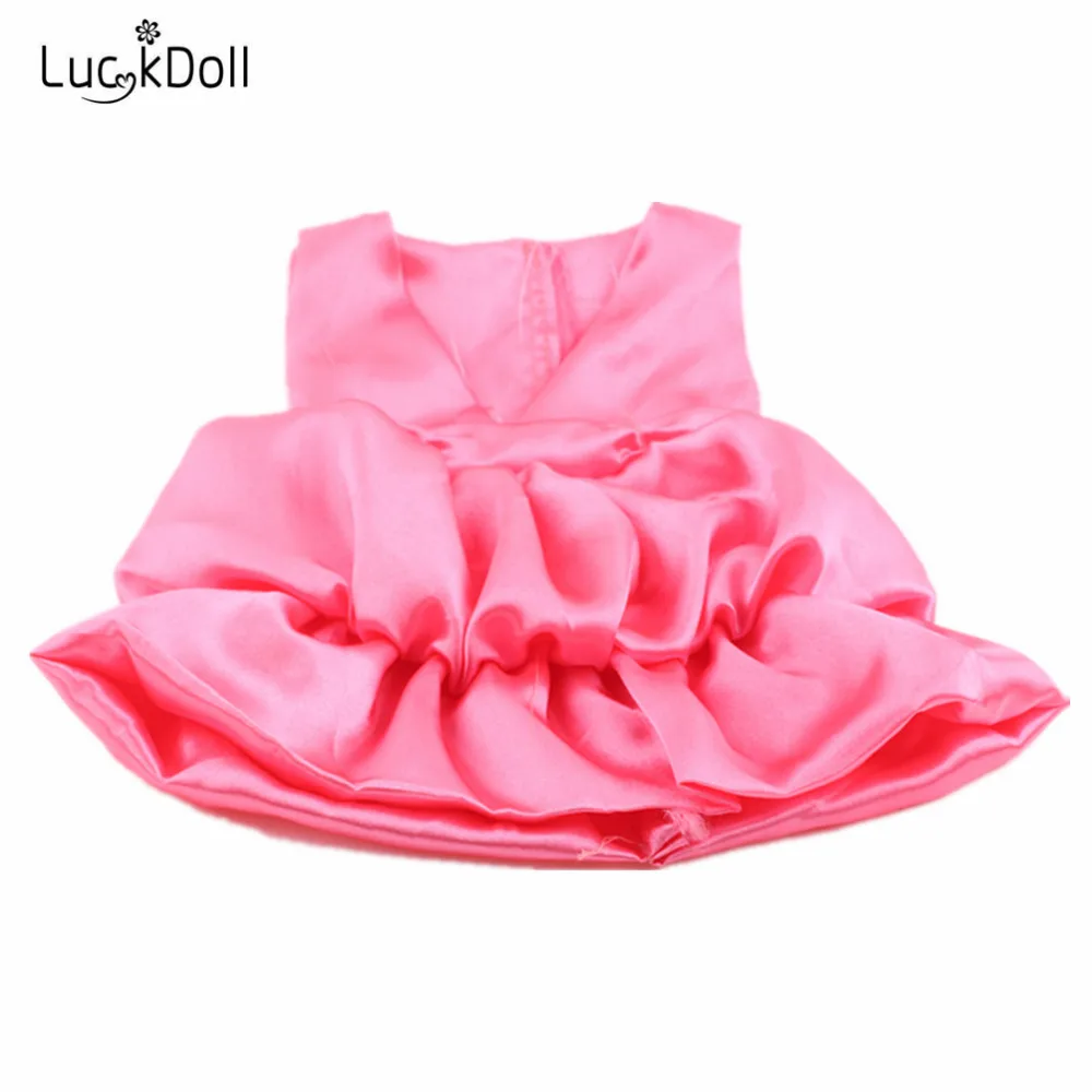 LUCKDOLL летнее милое платье без рукавов подходит для 18 дюймов Американский 43 см BabyDoll