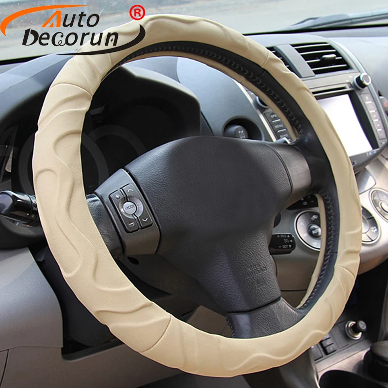 Чехлы на руль AutoDecorun из искусственной овечьей кожи для Porsche Macan Cayenne Boxster Panamera