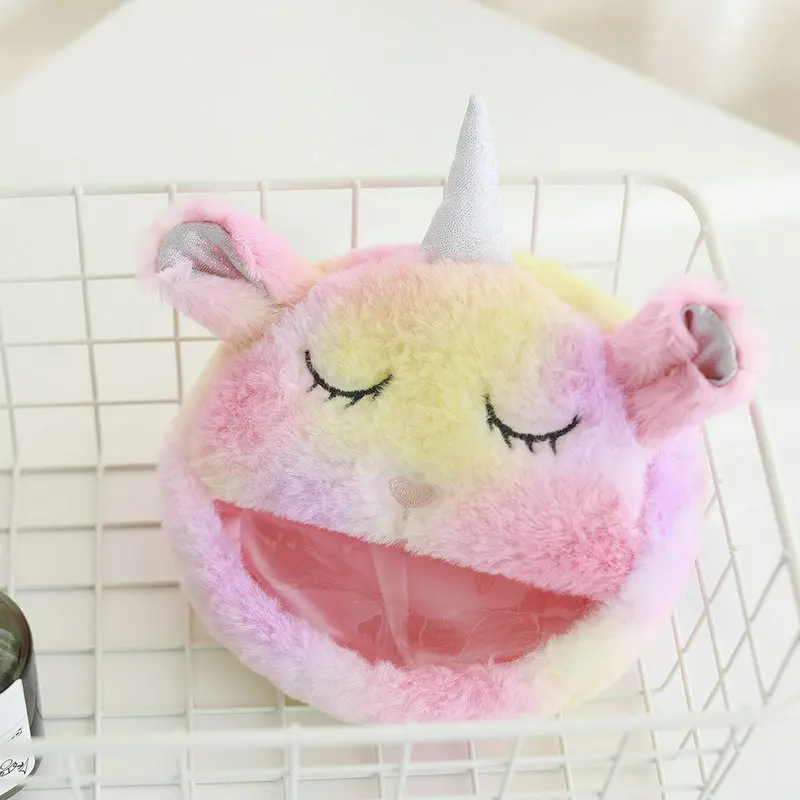 coin bag Радужная плюшевая косметичка Uncorn Pom, плюшевая косметичка для макияжа, оригинальная сумочка, единорог, сумка через плечо, сумки для монет, подарок для маленькой девочки - Цвет: coin bag