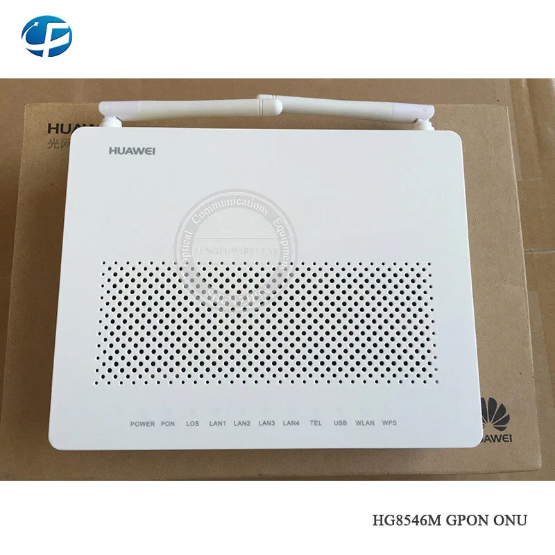 20 шт. Лучшая цена HW HG8546M GPON ONU ONT с 2DBI 3FE 1GE TEL USB WIFI порт оптоволоконное оборудование