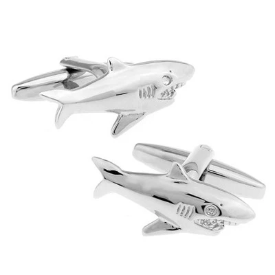 

C-MAN Luxury shirt Silvery Fish cufflink for mens Brand cuff buttons cuff links High Quality abotoaduras Jewelry