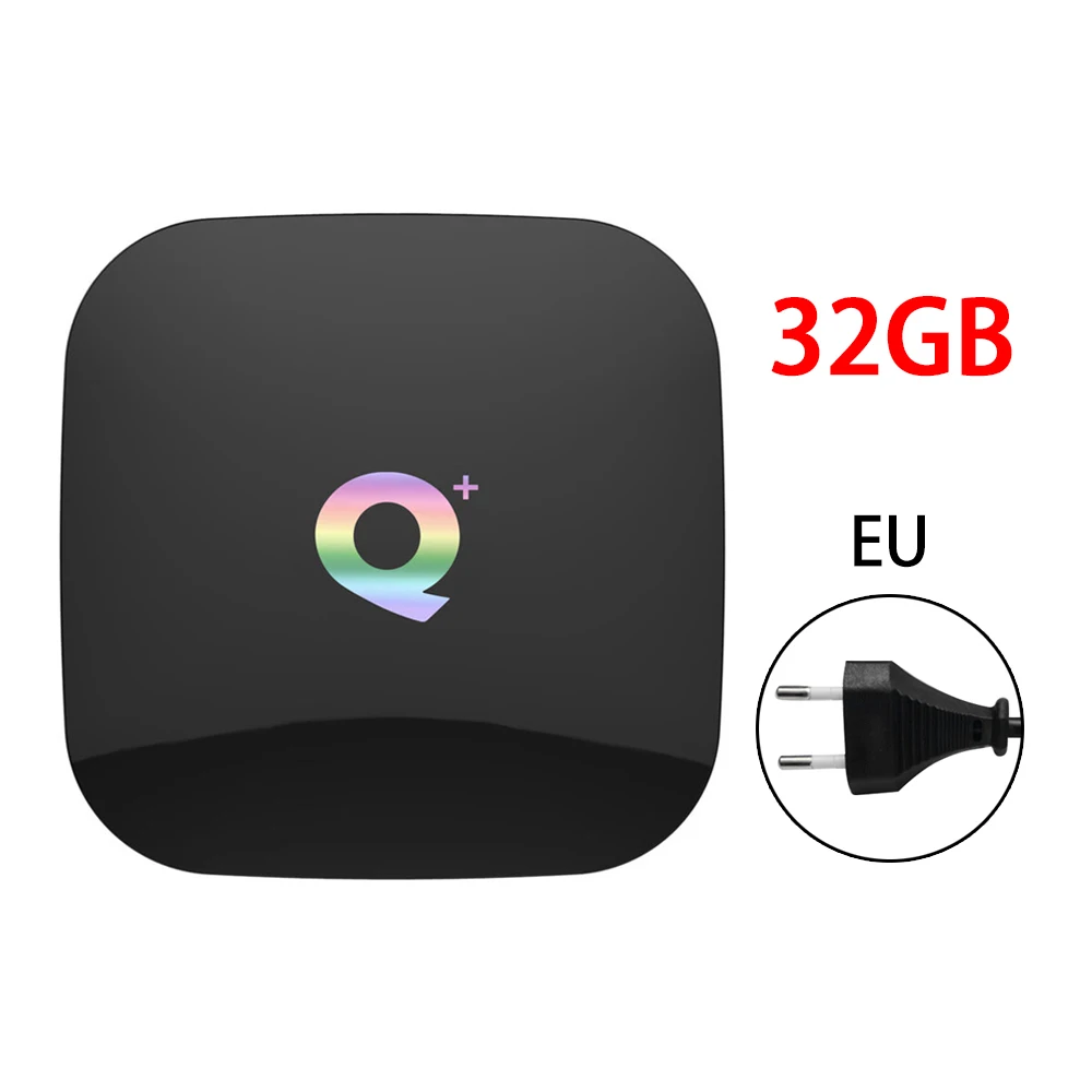 4GB 32GB EU Q Plus Mini Smart TV Box Android 8.1 H6 Quad Core Movie WIFI 2.4G 6K 3D HD Media Player Set-top Box Romote satellite receiver - Цвет: 4GB 32GB EU